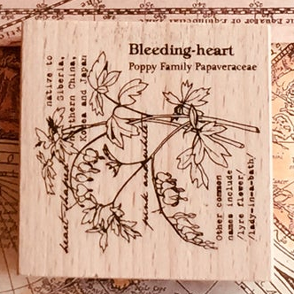Yowoo Studio Rubber Stamp - Bleeding Heart
