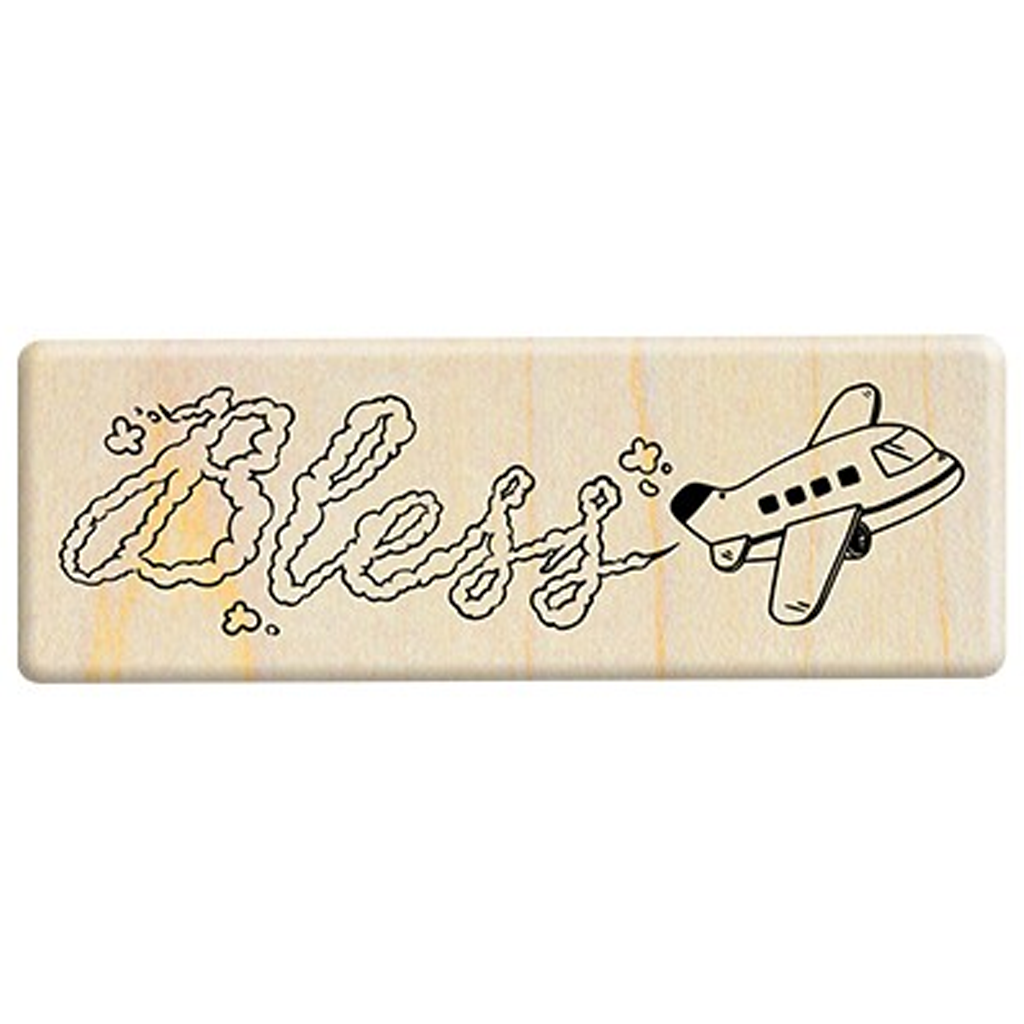 Micia Rubber Stamp - Universe Airplane Bless