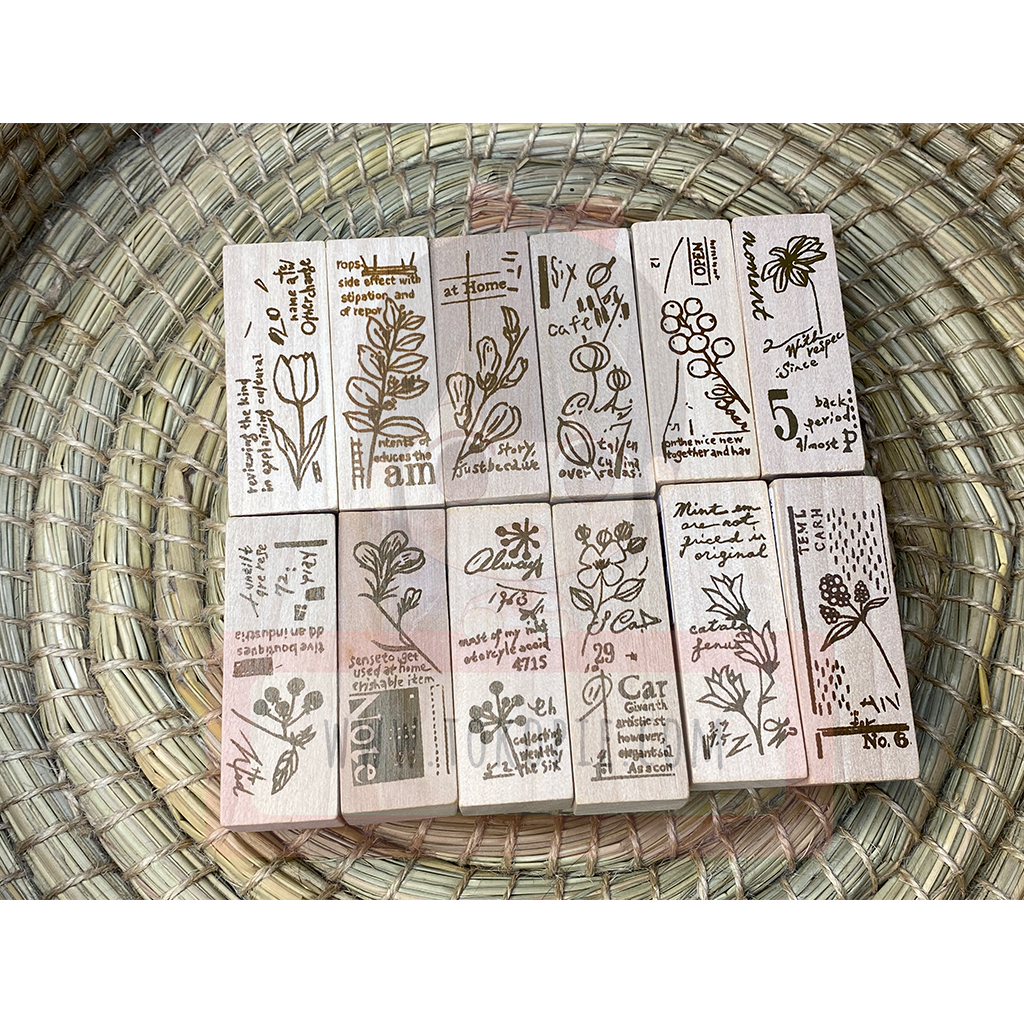 Chamil Garden Limited Edition Rubber Stamp Set Bloom