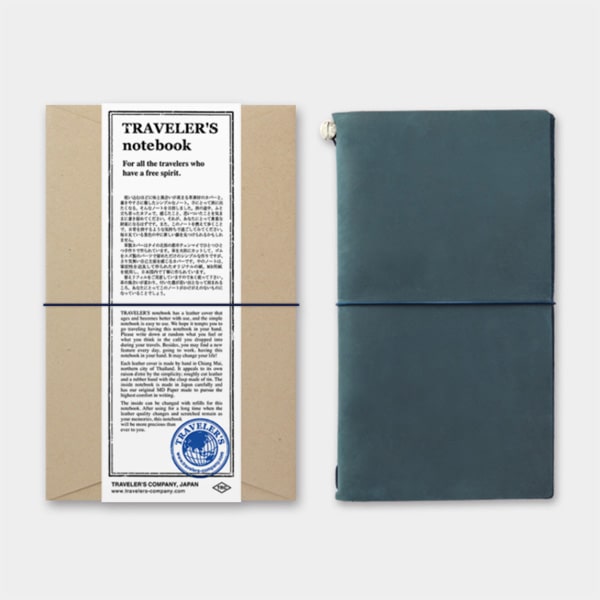 Traveler's Notebook Regular Size Leather Cover Starter Pack Set