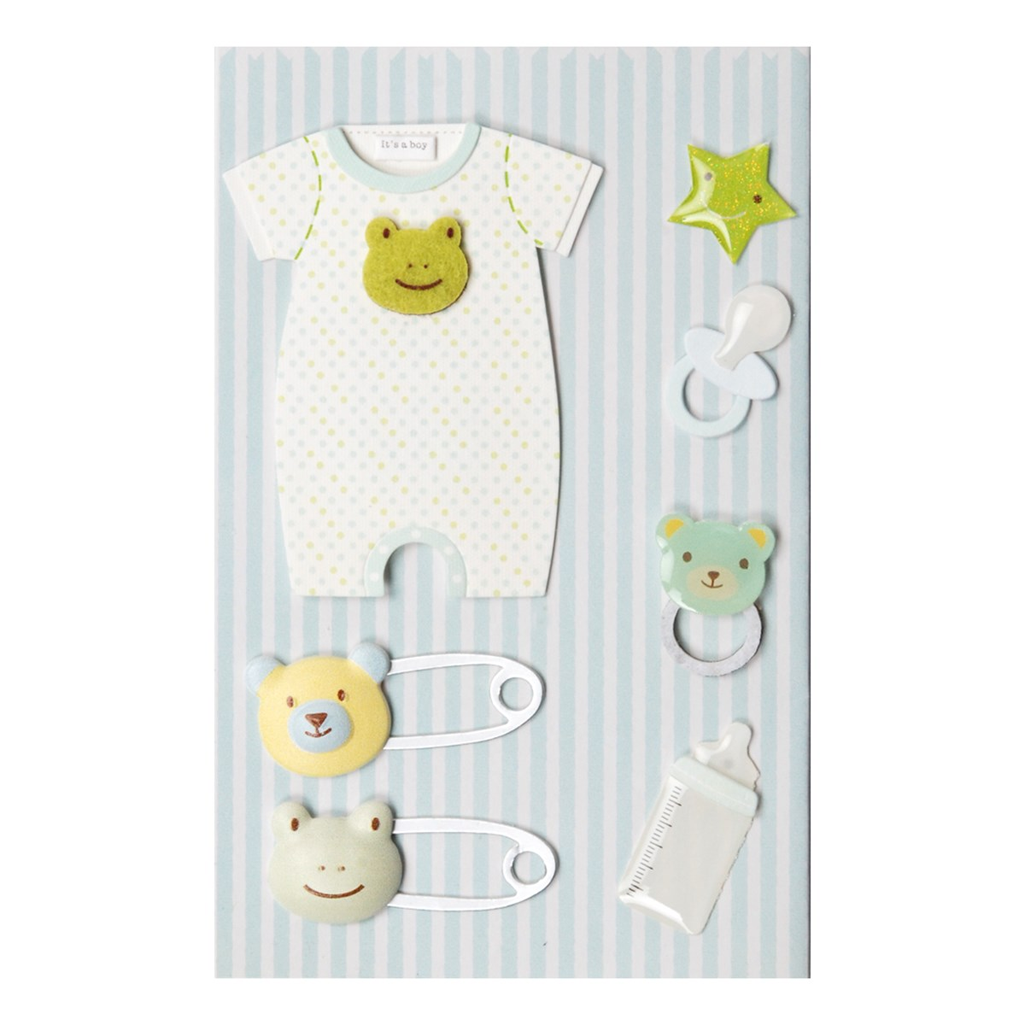 Jean Cute Sticker Teddy And Baby Bottle Decoration