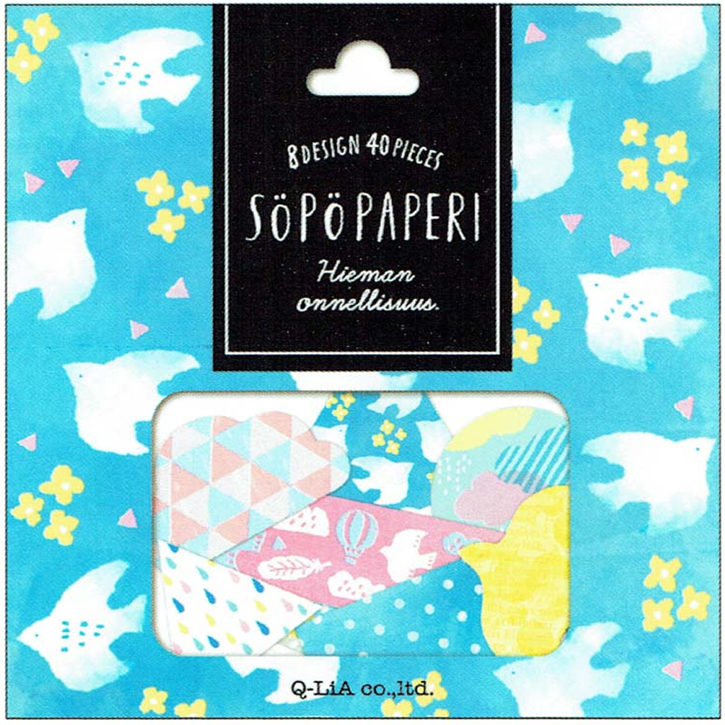 Q-Lia Sopopaperi Blue Flake Sticker