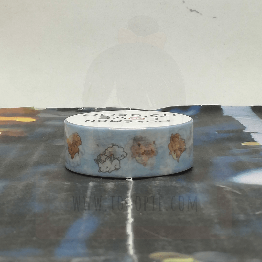 Pokemon Love Masking Tape Vulpix Ninetales Blue