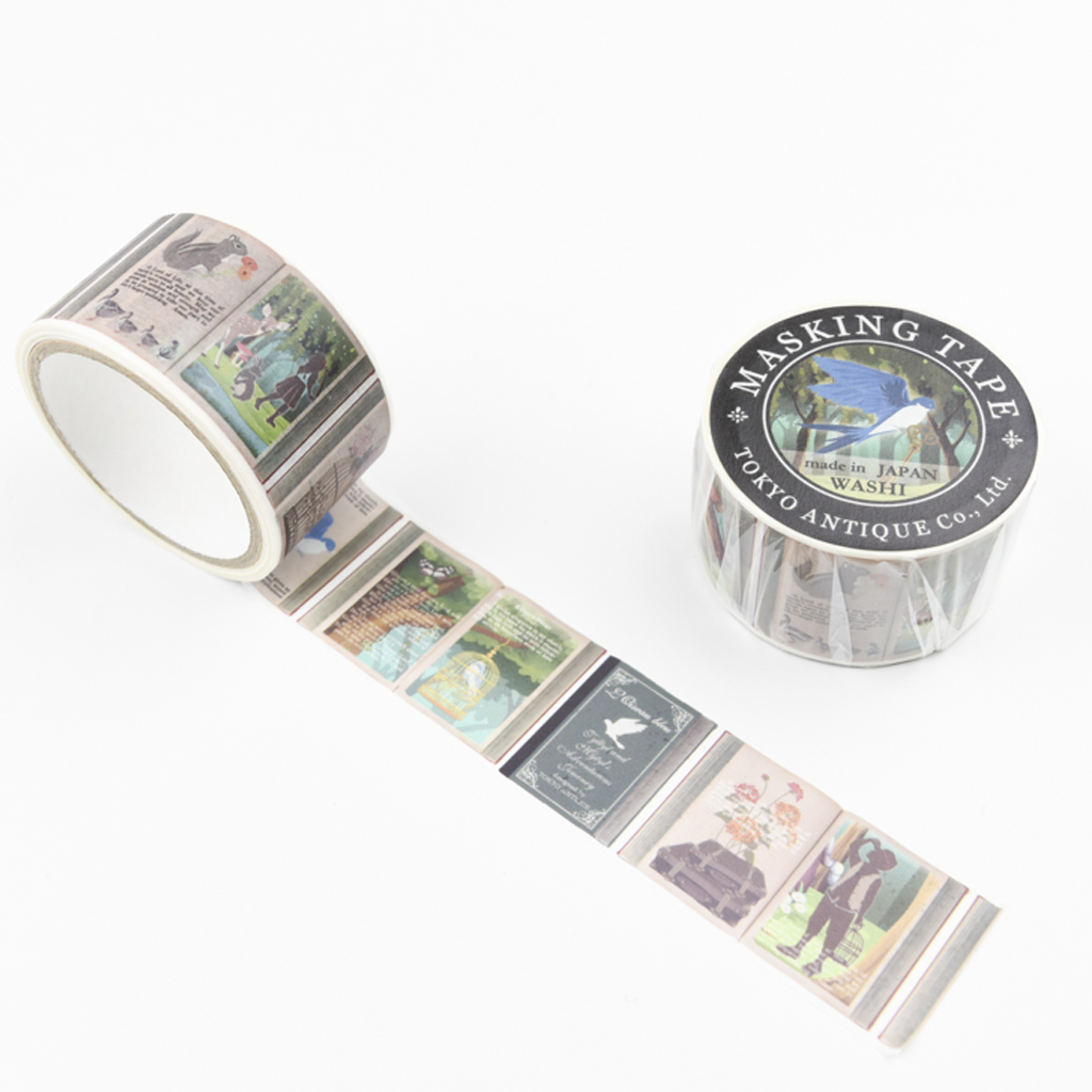 Tokyo Antique Masking Tape - Happy Blue Bird (Fairy Tale Series)