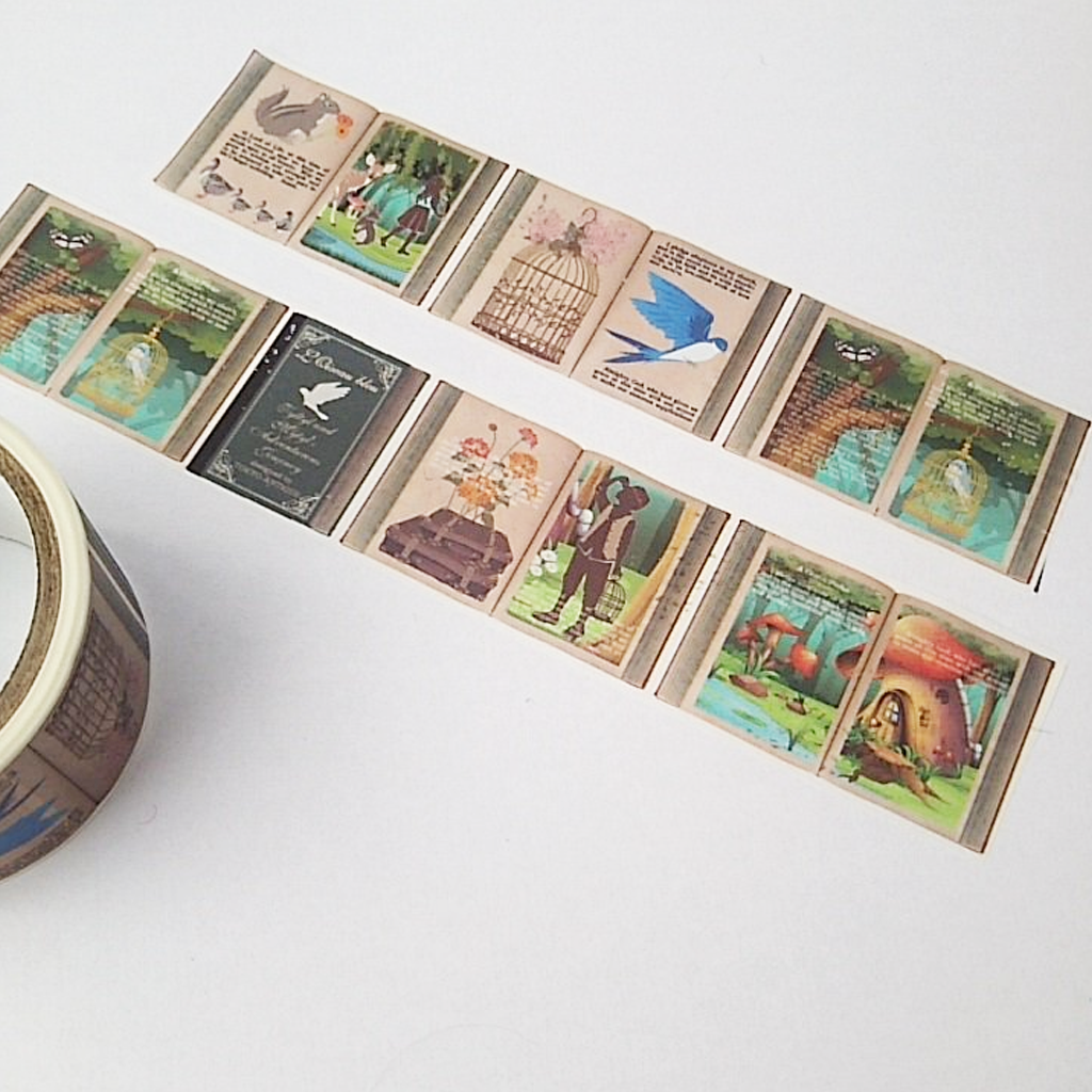 Tokyo Antique Masking Tape - Happy Blue Bird (Fairy Tale Series)