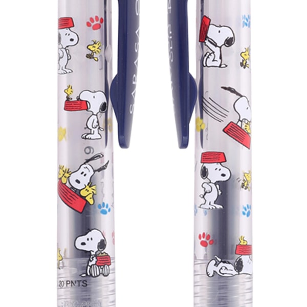 Sarasa Clip 0.4mm Blue Black With Snoopy Mascot