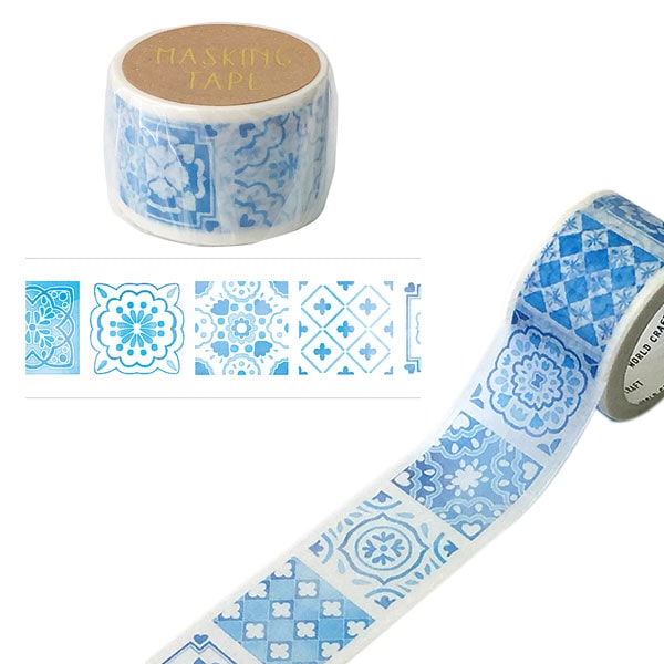 World Craft Masking Tape Blue Tile