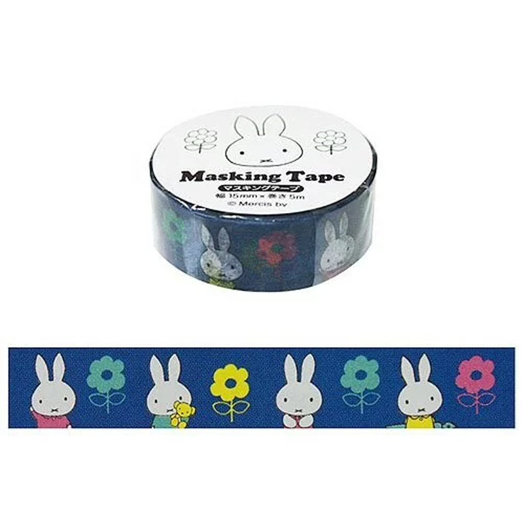 Masking Tape Miffy With Flowers