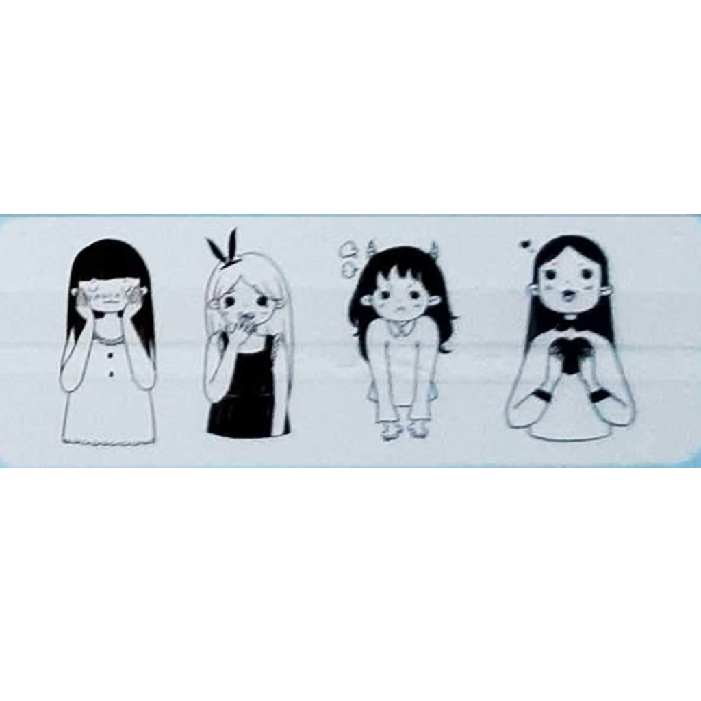 Candy Poetry Blue Girl Washi Sticker