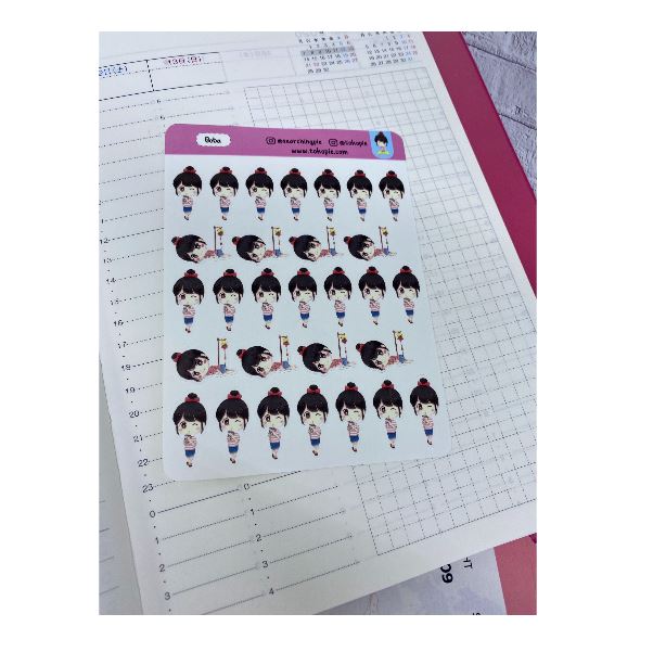 P016 Pie Sticker - Boba