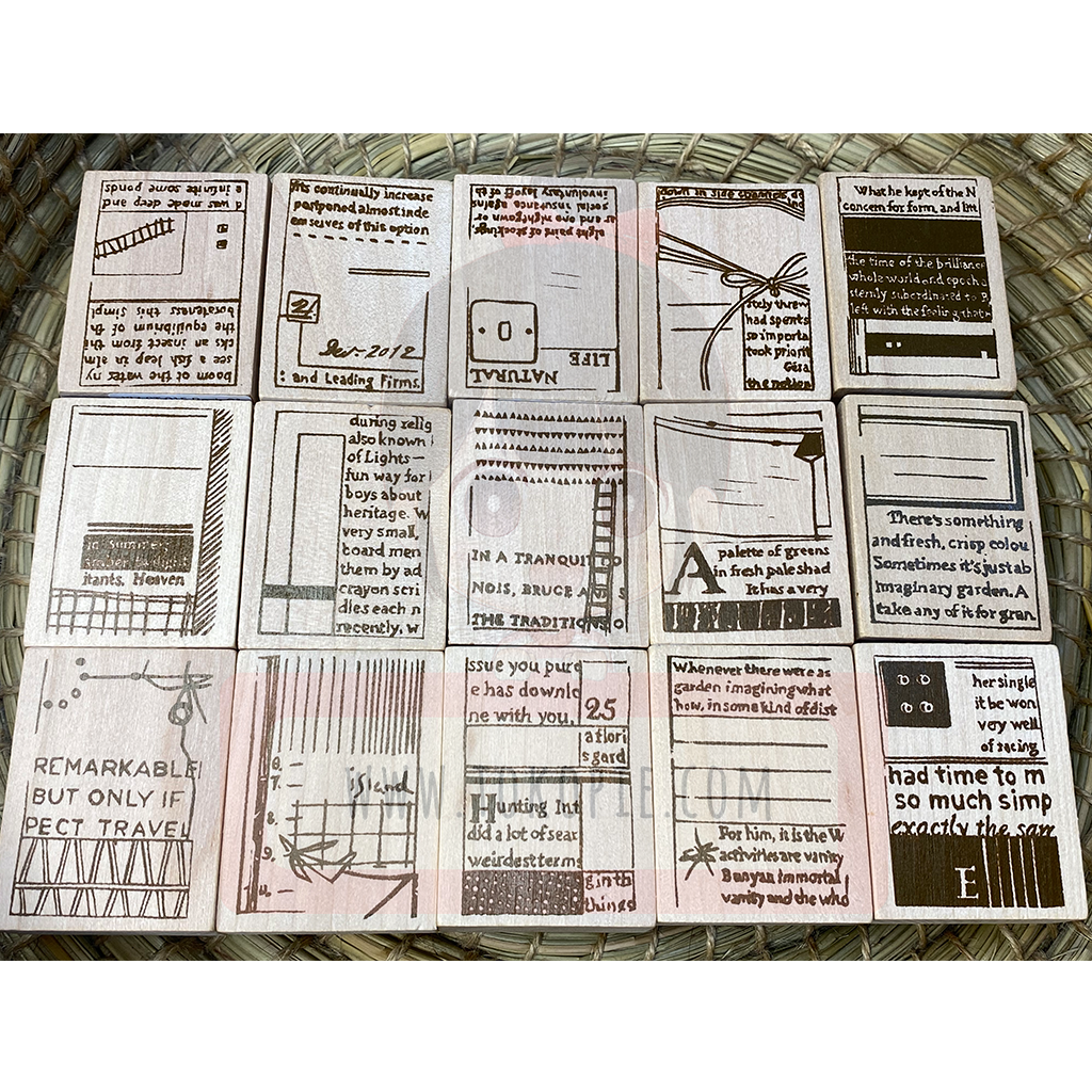 Chamil Garden Limited Edition Rubber Stamp Set Book