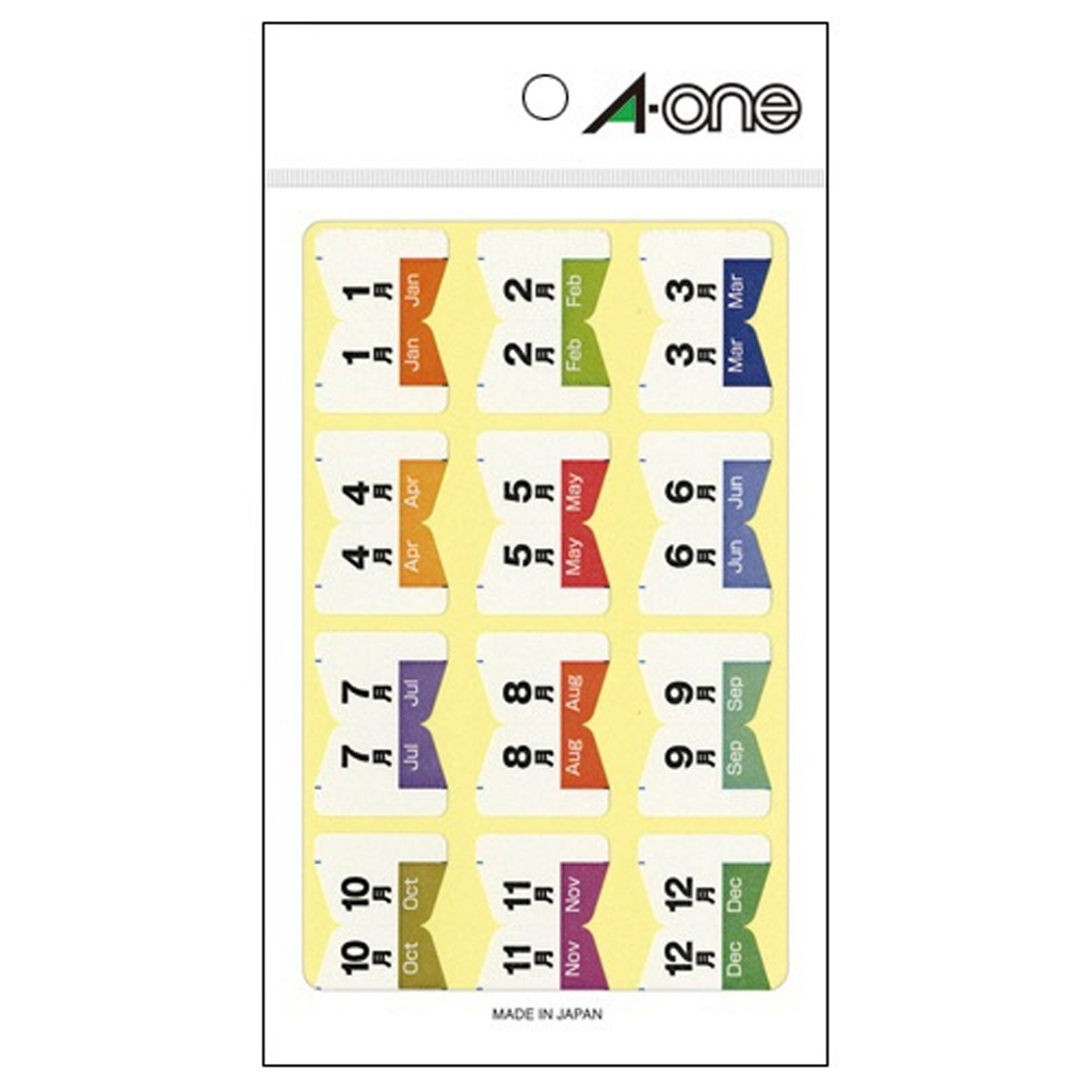 A-One Index Label Sticker Monthly