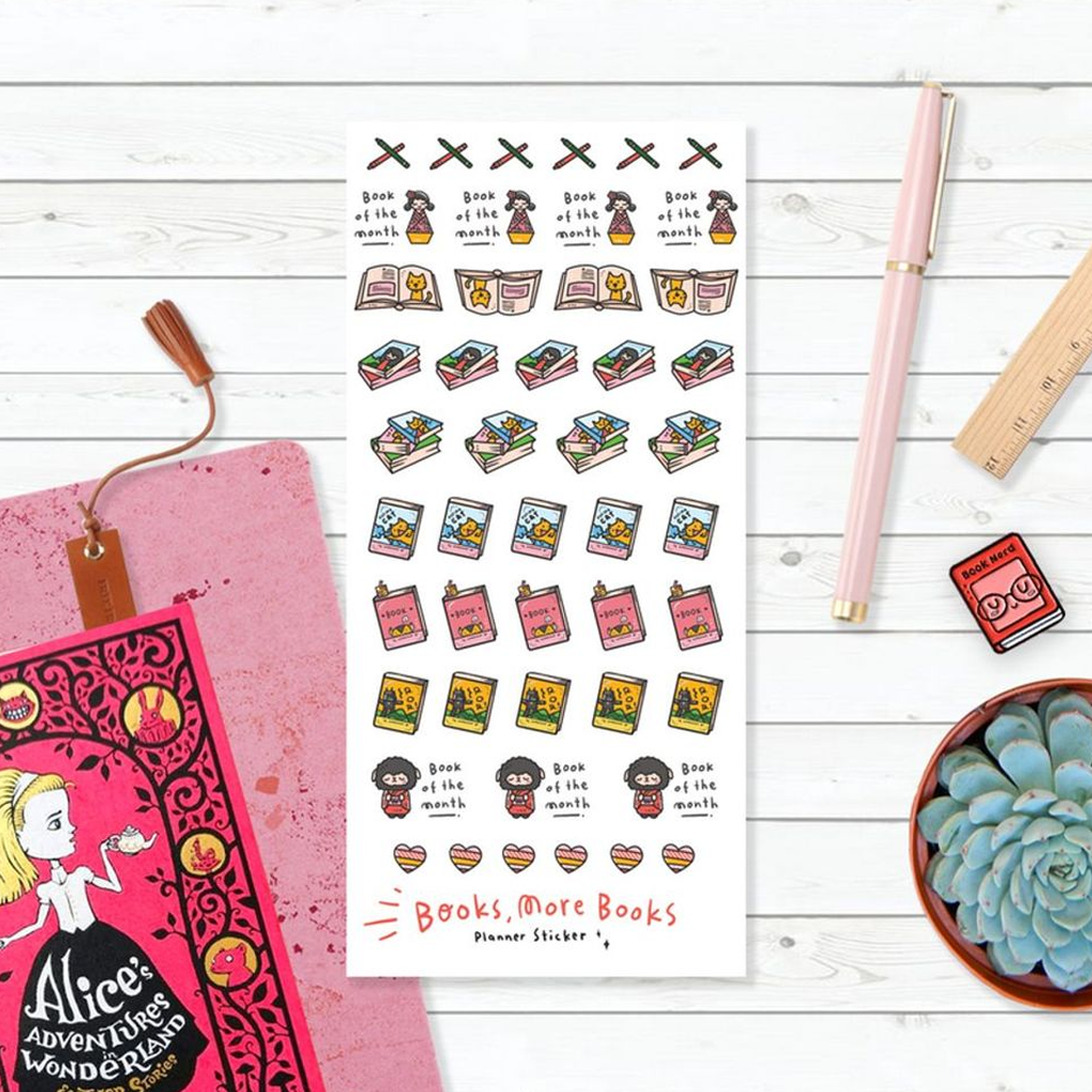 AzreenChan Planner Sticker - Books More Books