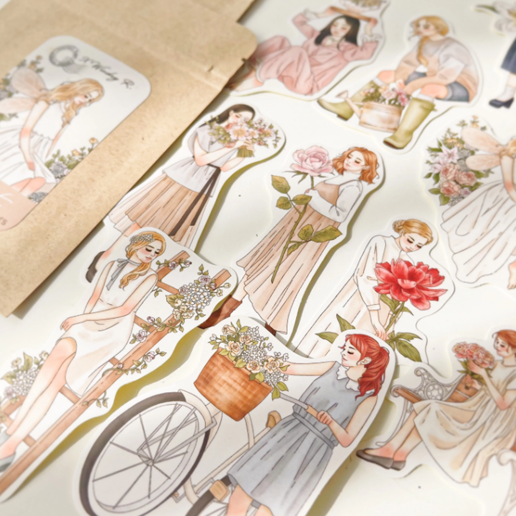 Journal Pages X Windry Ramadhina Bouquets Stickers Refill Bag