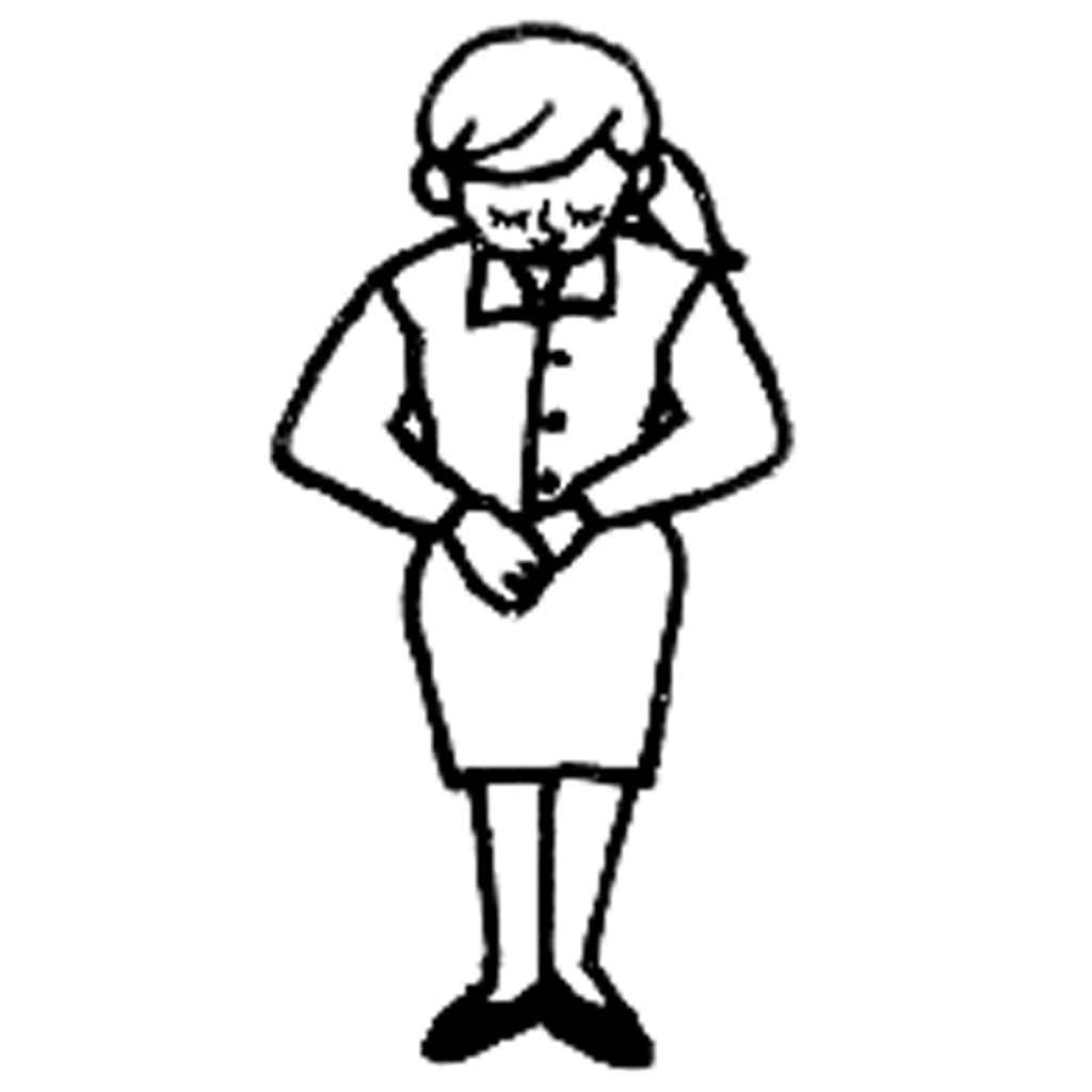 36 Sublo Rubber Stamp - A Woman Bowing