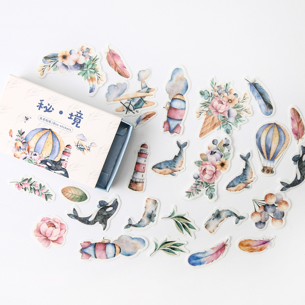 Boxed Stickers For Diary Scrapbooking