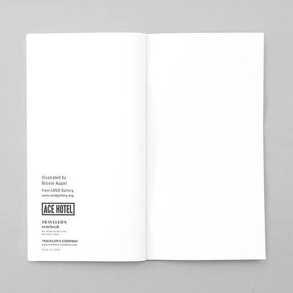 Traveler&#39;s Notebook Regular Size Special Edition Ace Hotel Insert Sardine &amp; Boxer