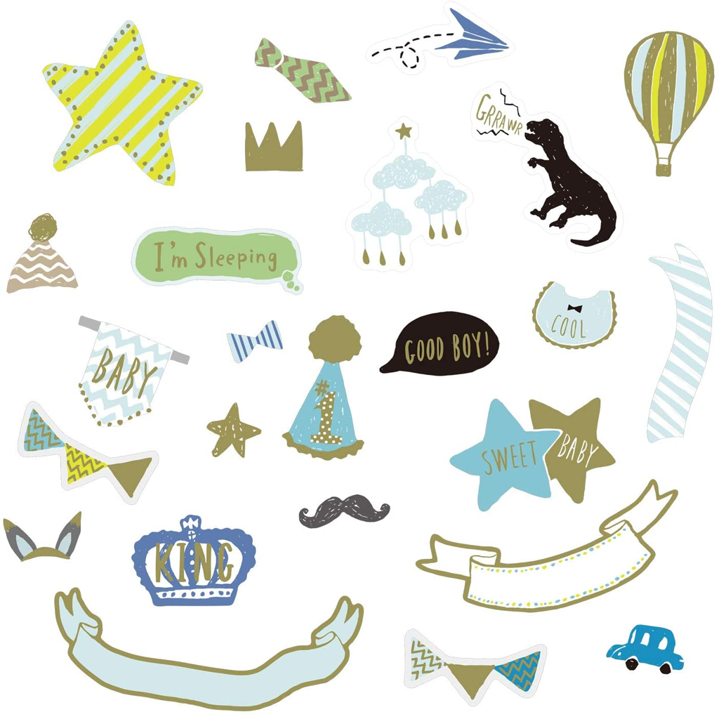 Greeting Life Flaky Sticker Boy Baby Enjoy This!