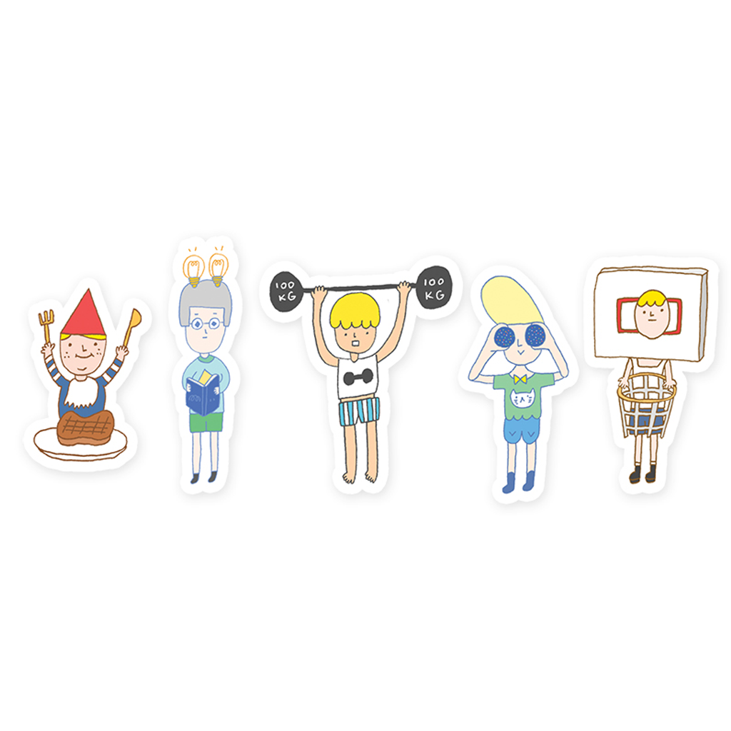 Yohand Studio Medium Sticker Set - Boys