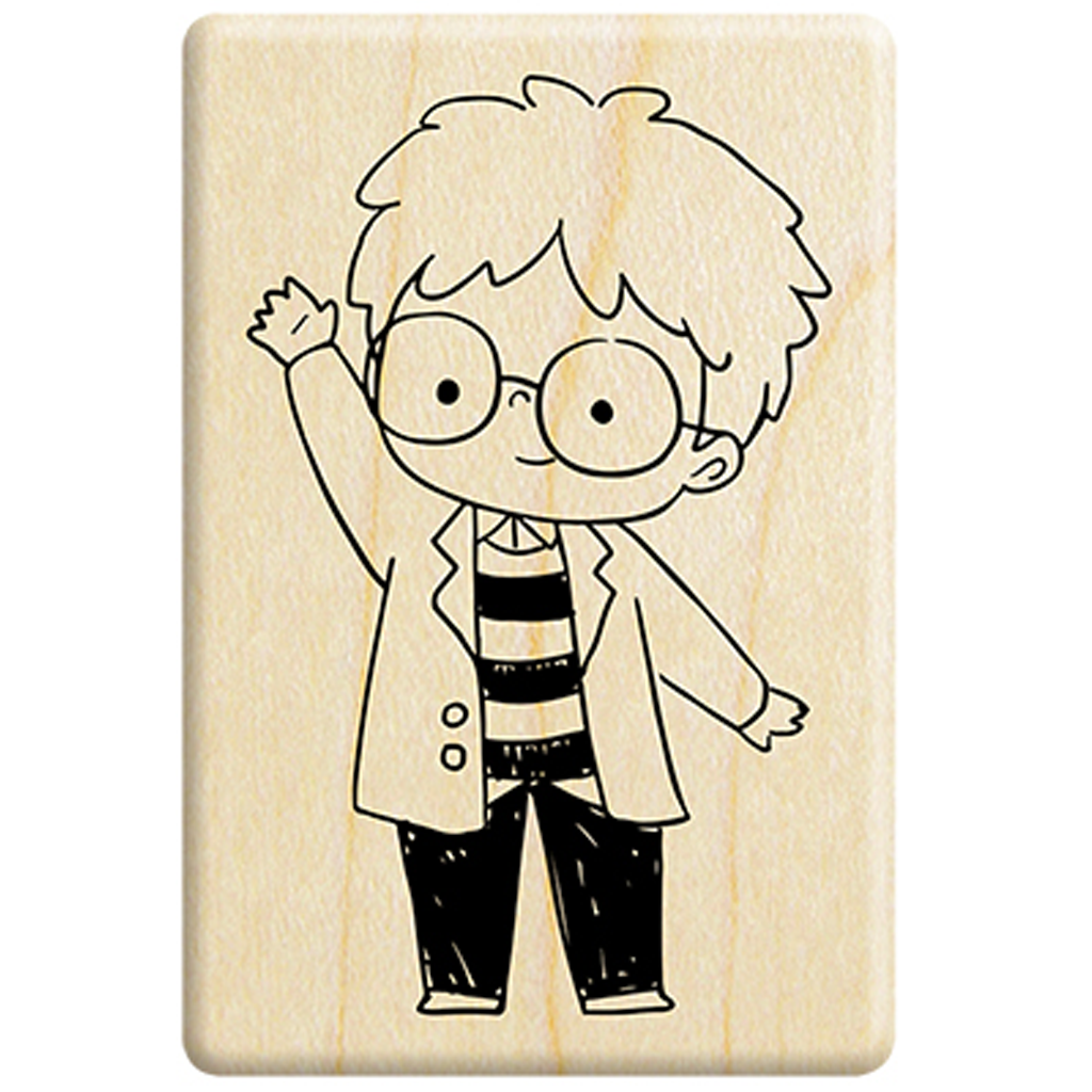 Micia Rubber Stamp - Boy Teacher