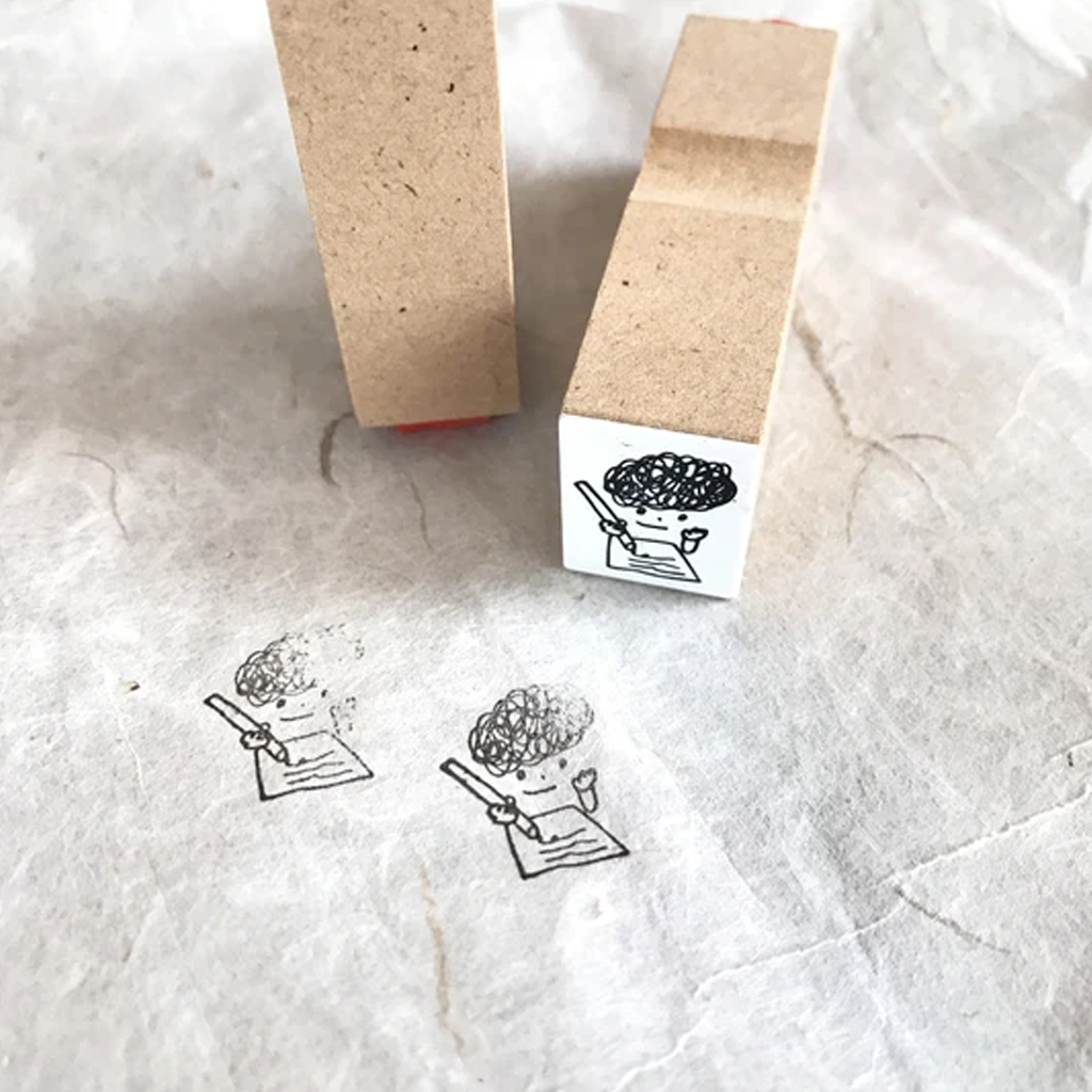 Kojima Inbo Rubber Stamp - Boy Writing