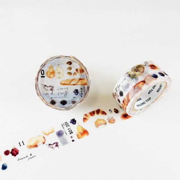 Liang Feng Watercolor Masking Tape - Breads Pears