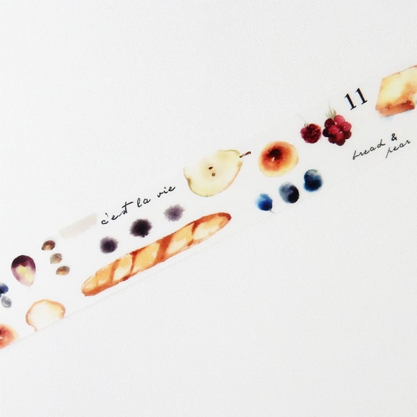 Liang Feng Watercolor Masking Tape - Breads Pears