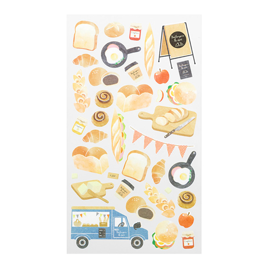 Midori Marche Masking Sticker Bread Pattern