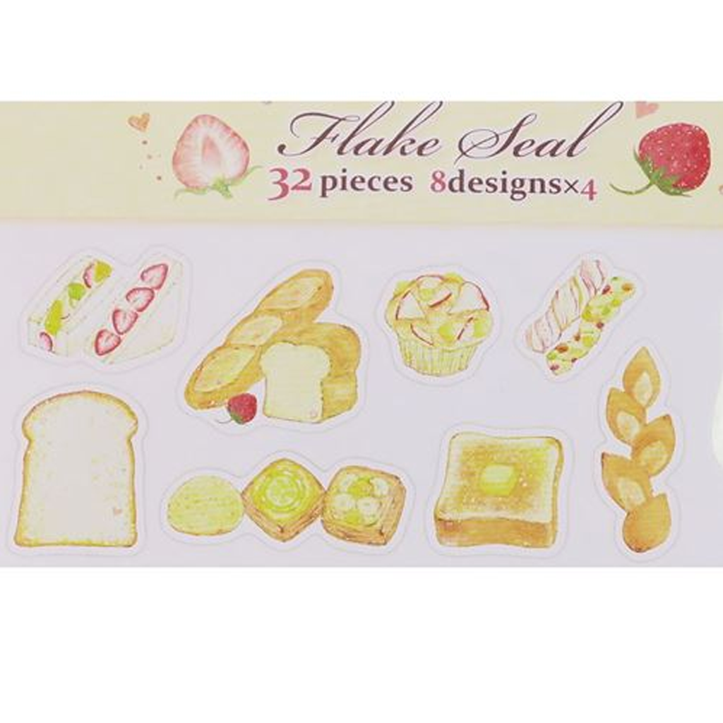 Clothes Pin Flake Seal Sticker Bread