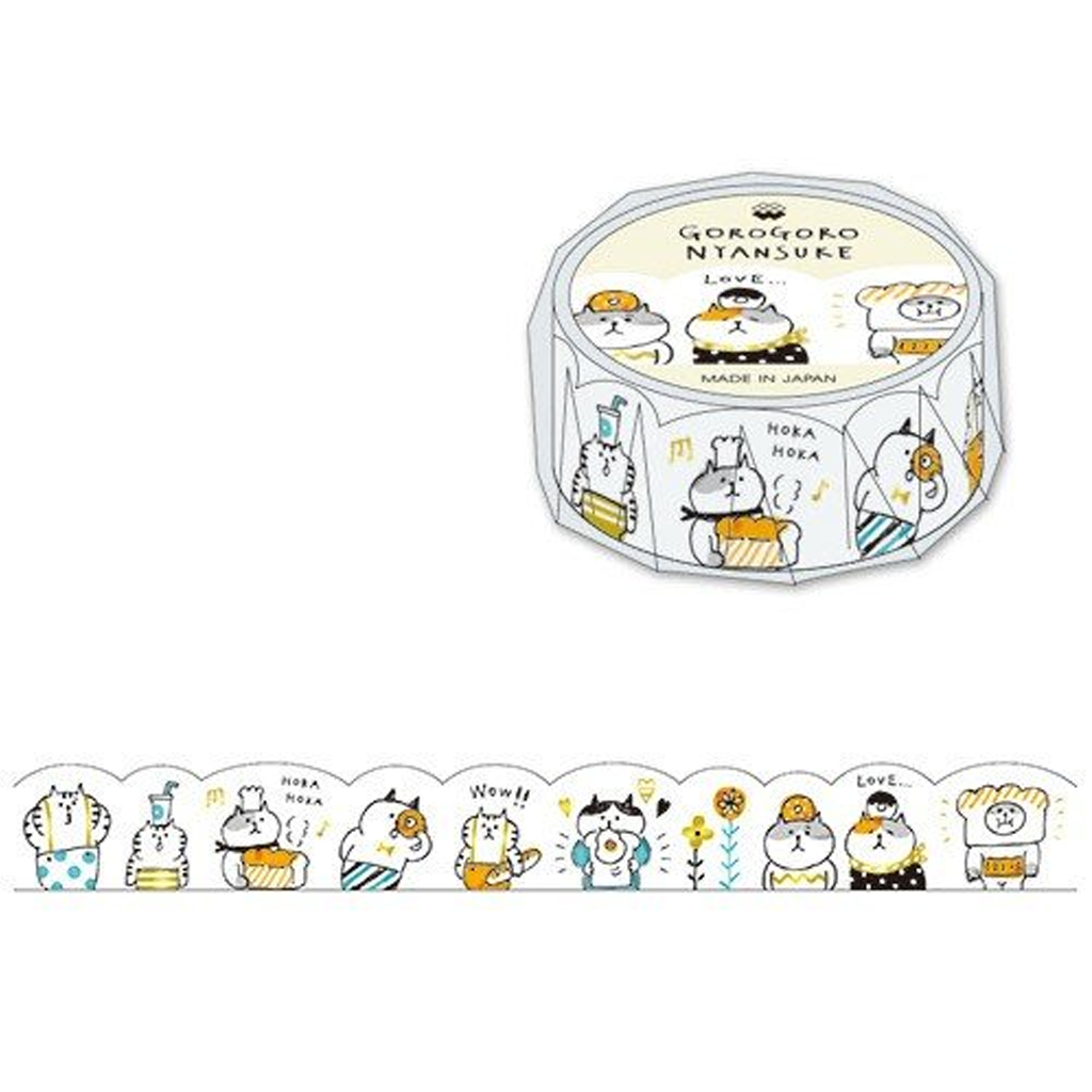 Mind Wave Masking Tape - Gorogoro Nyansuke Bread