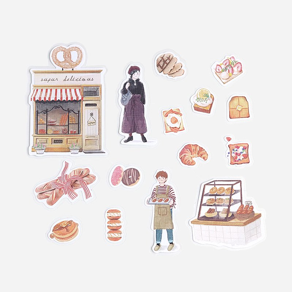 BGM Deco Sticker Little Shop Bread Station