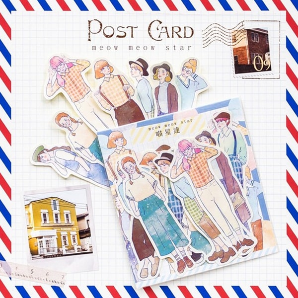 Flake Sticker Meow Meow Star - British Girl