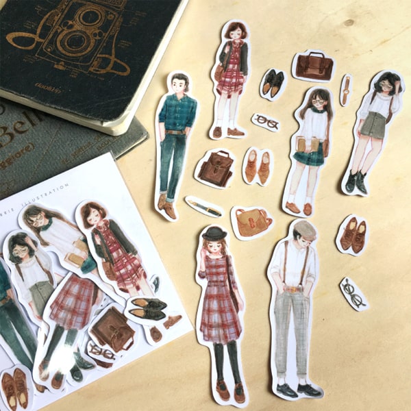 Carrie Illustration Flake Sticker British Fashion