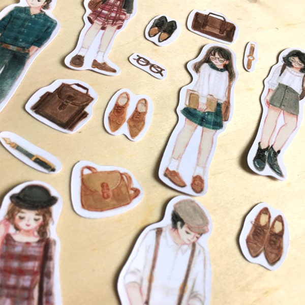 Carrie Illustration Flake Sticker British Fashion