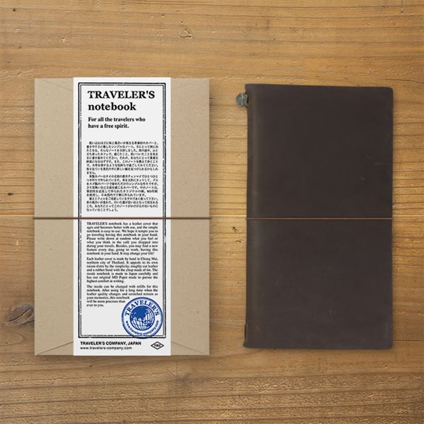 Traveler's Notebook Regular Size Leather Cover Starter Pack Set