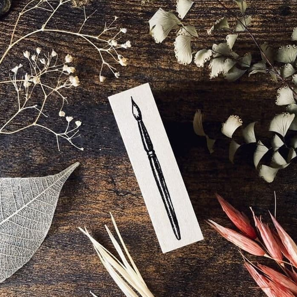 Oola Happy Stationery Rubber Stamp - Brush