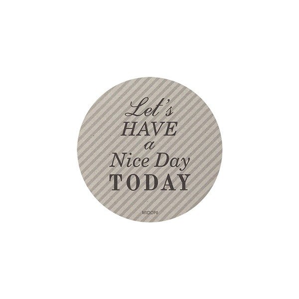 Midori Gift Sticker Nice Day Pattern Gray