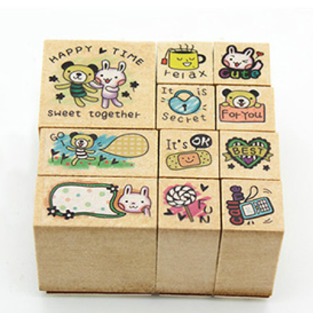Micia Mini Cute Stamp Set - Bunny &amp; Bear