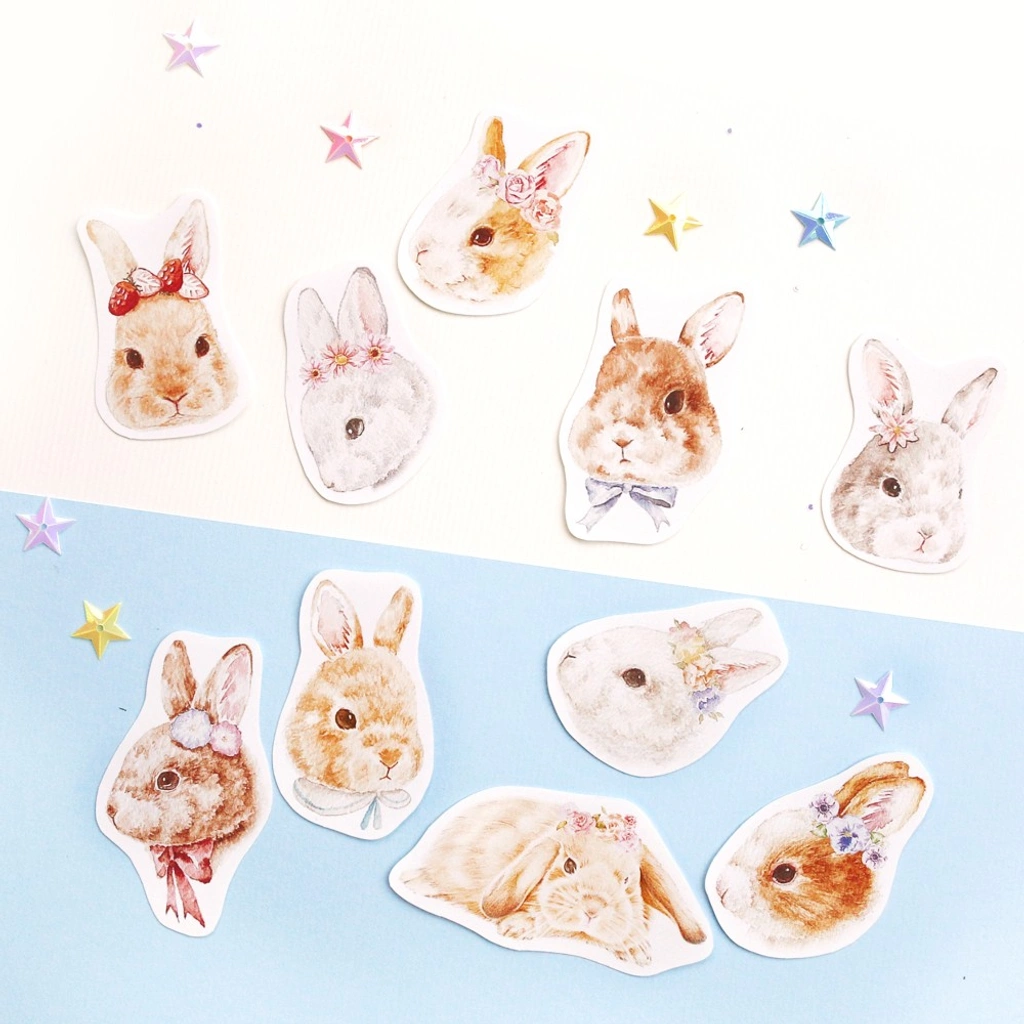 Flake Sticker Meow Meow Star - Bunny Portrait