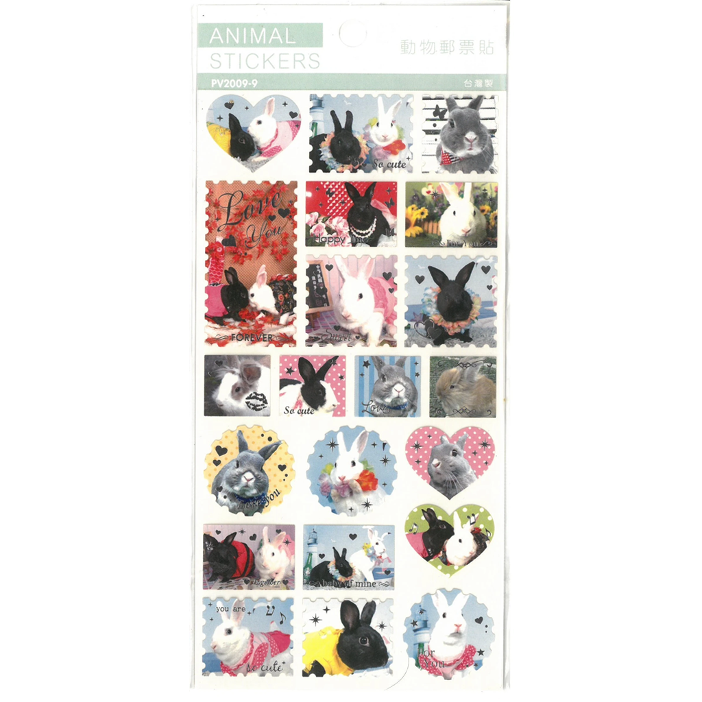 Animal Stickers Postage Stamp Rabbit