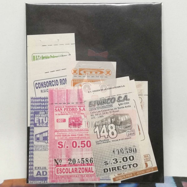 Spanish Bus Vintage Ticket B