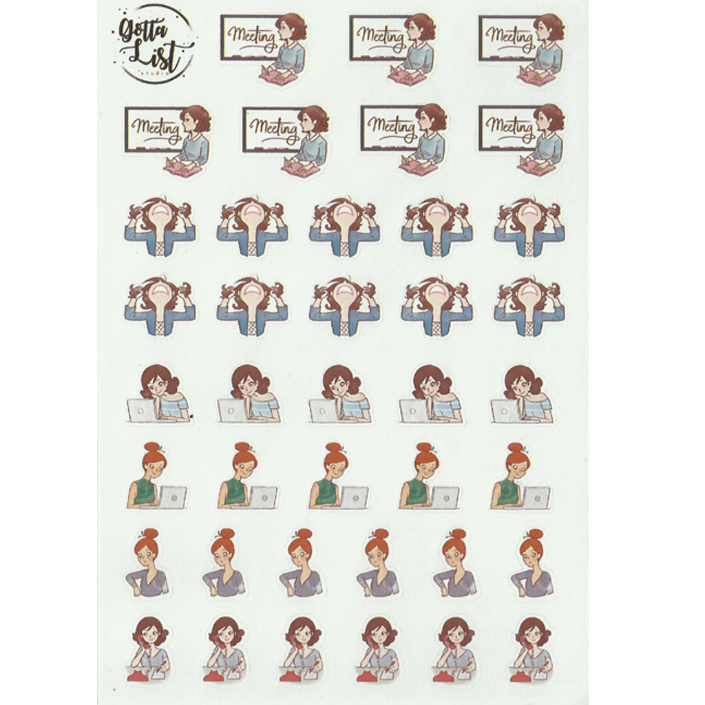 GottaList Sticker Planner Busy Woman