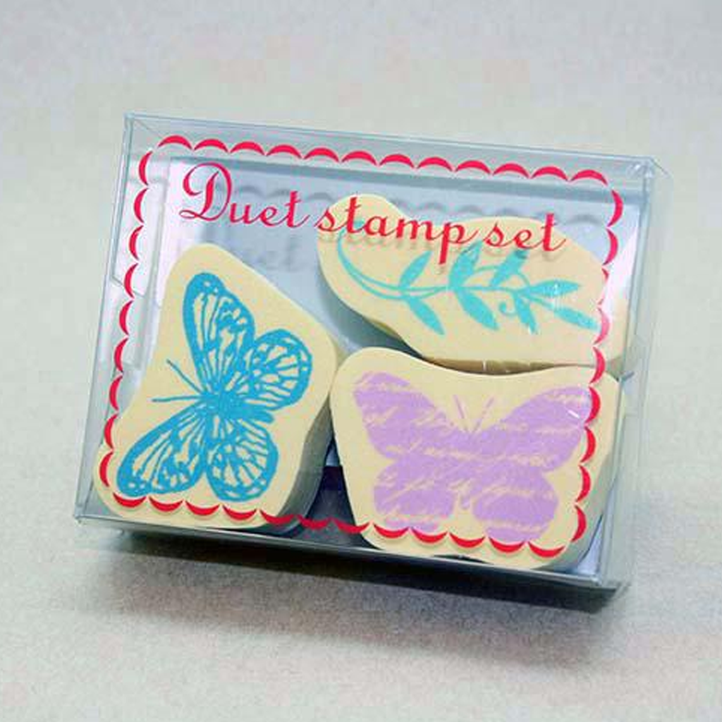 Kodomo No Kao Duet Stamp Set - Butterflies