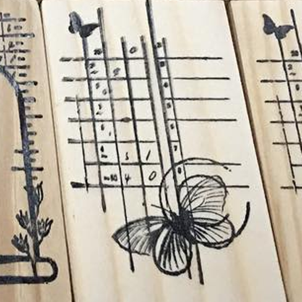 Craftioneries Rubber Stamp - Grande Butterflies