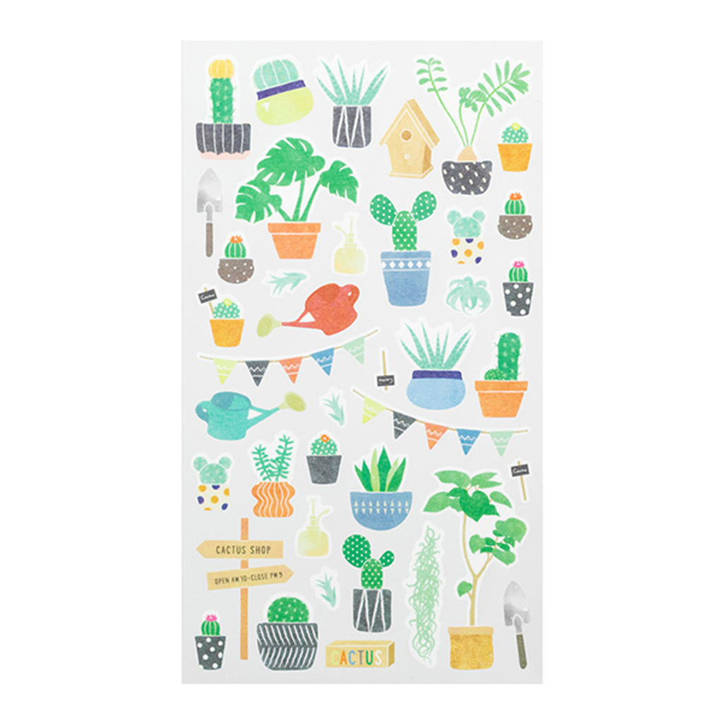 Midori Marche Masking Sticker Cactus Pattern