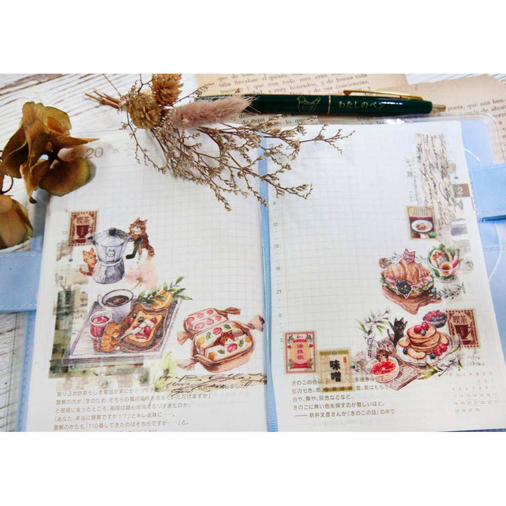 Maruco Art Neko Cafe Washi Sampler