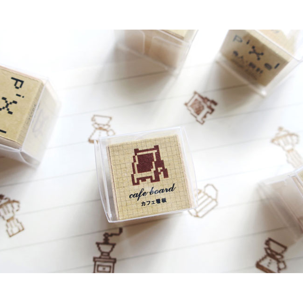 Pixel Rubber Stamp - Cafe Board