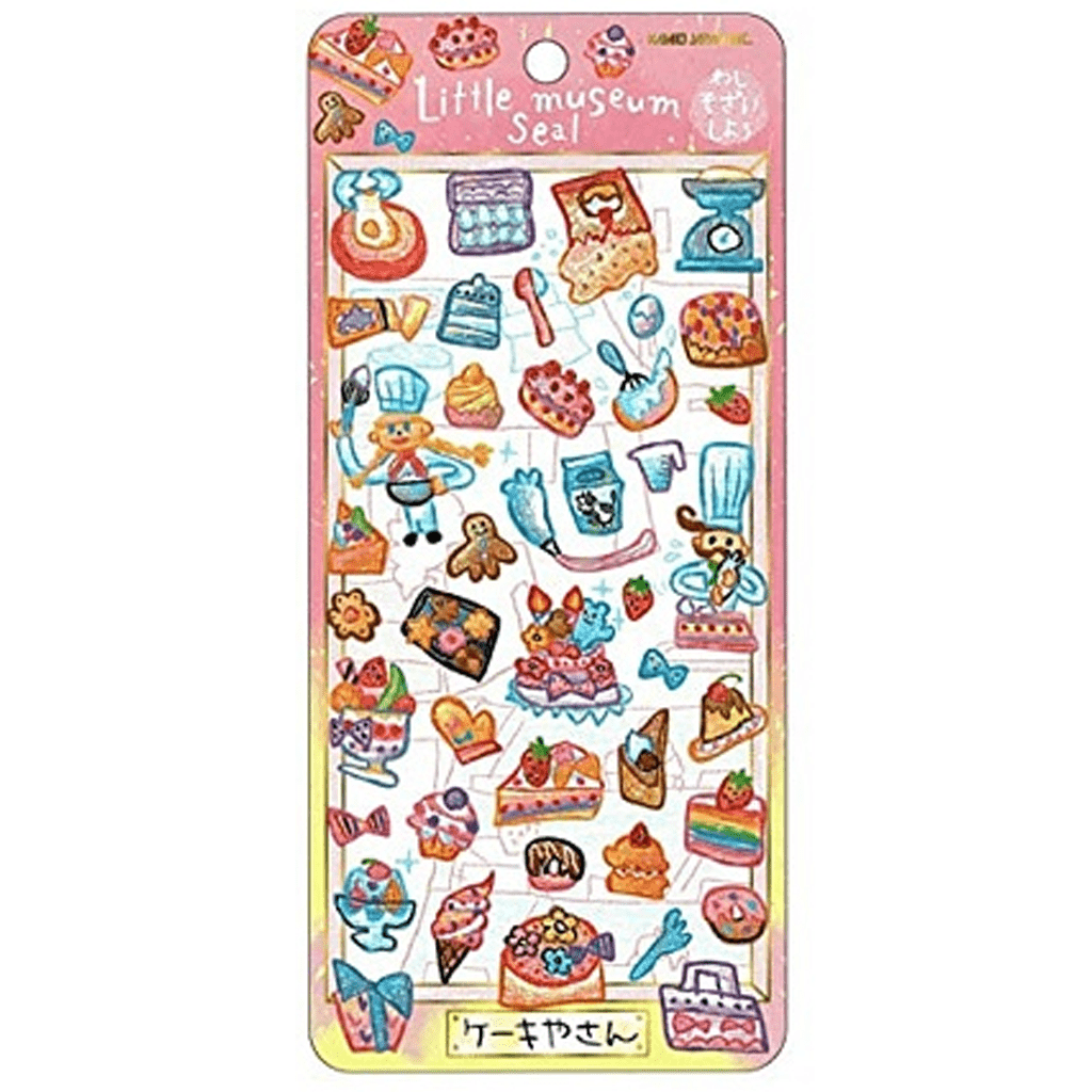 Kamio Japan Little Museum Seal Sticker - Cake