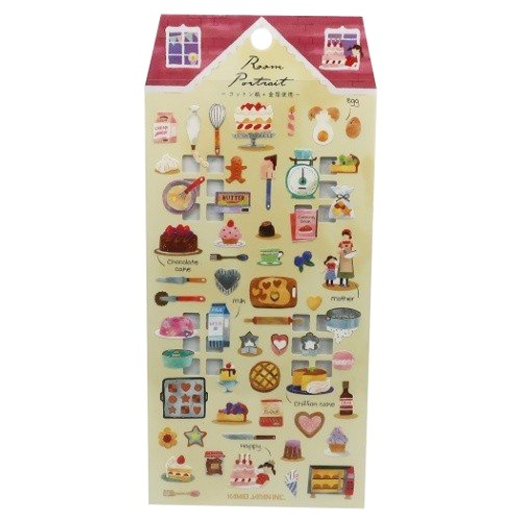 Kamio Japan Room Portrait Sticker - Cake Making And Sweets