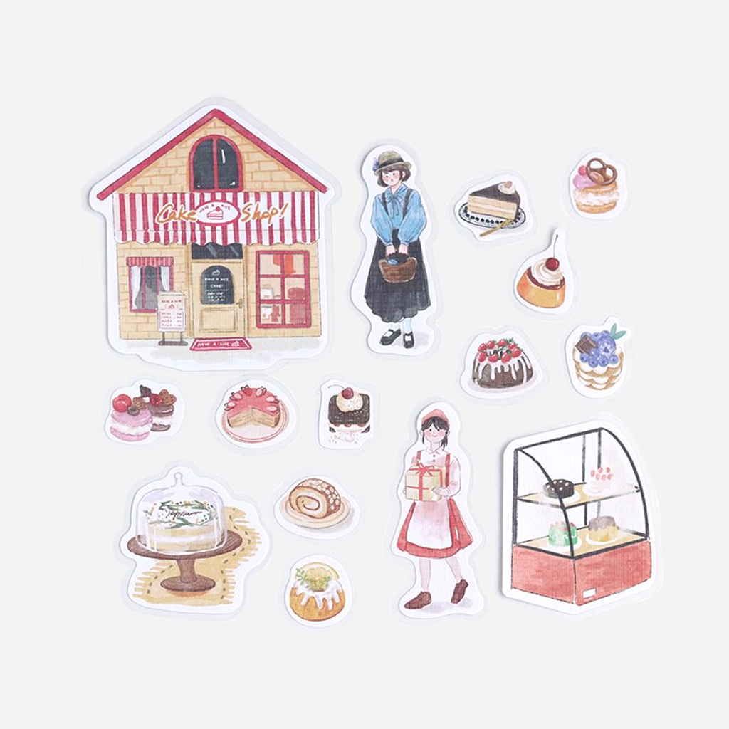BGM Deco Sticker Little Shop Cake Shop